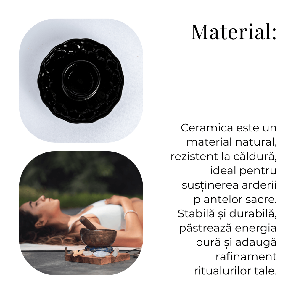 Suport design lotus negru – Pentru accesorii purificare si echilibru energetic [6]