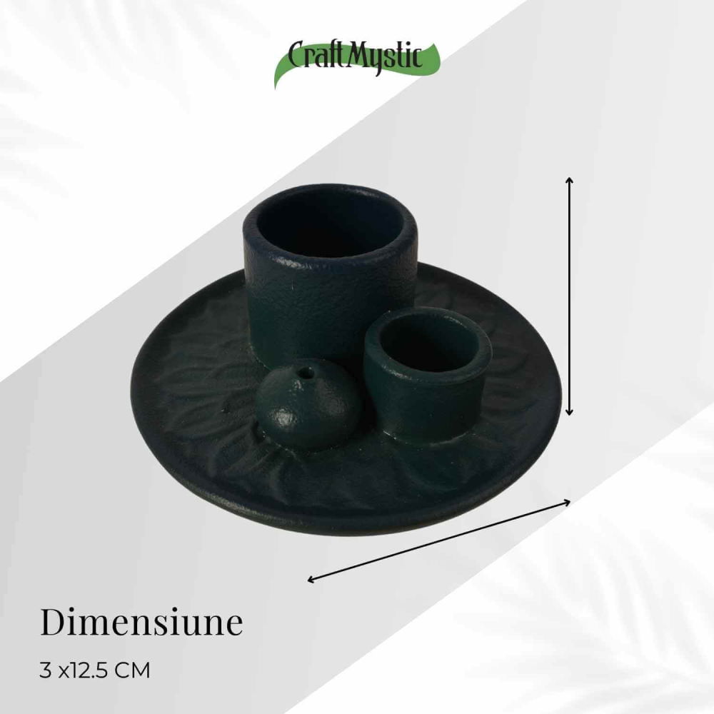 Suport ceramic 3 in 1 pentru salvie, Palo Santo si betisoare parfumate – model rotund [4]