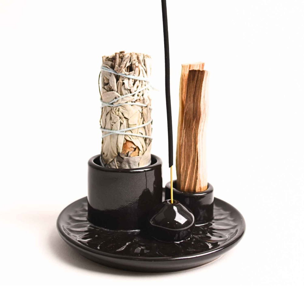 Suport ceramica pentru salvie, palo santo si betisoare – Eleganta si purificare [1]