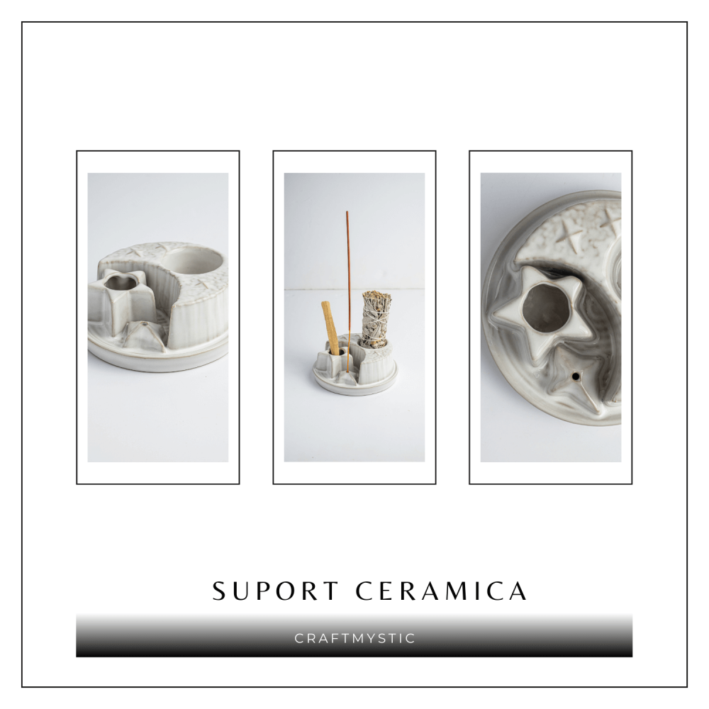 Suport ceramic 3 in 1 – Palo Santo, Salvie si Betisoare parfumate [6]