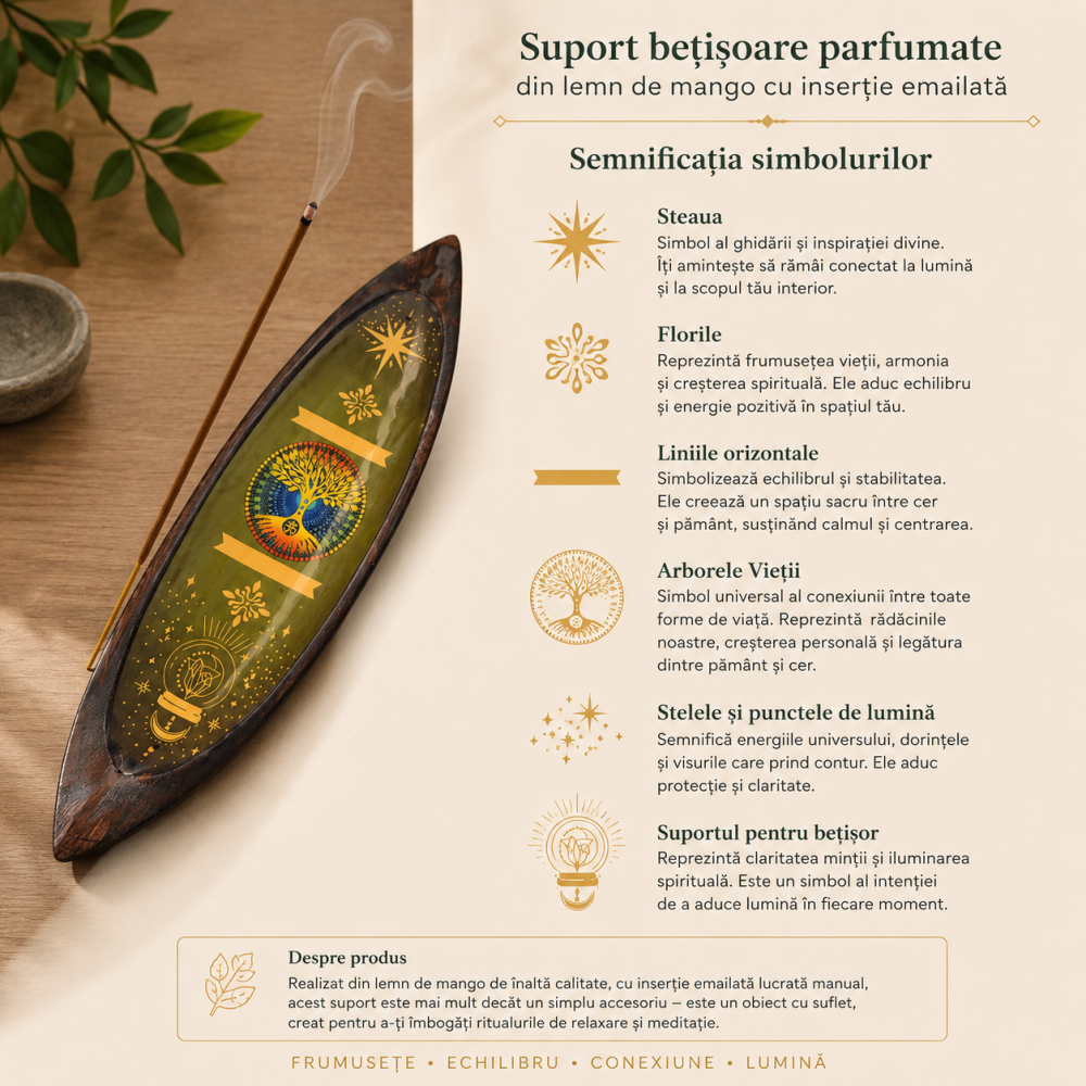 Suport Betisoare Parfumate Arborele Vietii in Forma de Barcuta – Armonie si Relaxare [5]