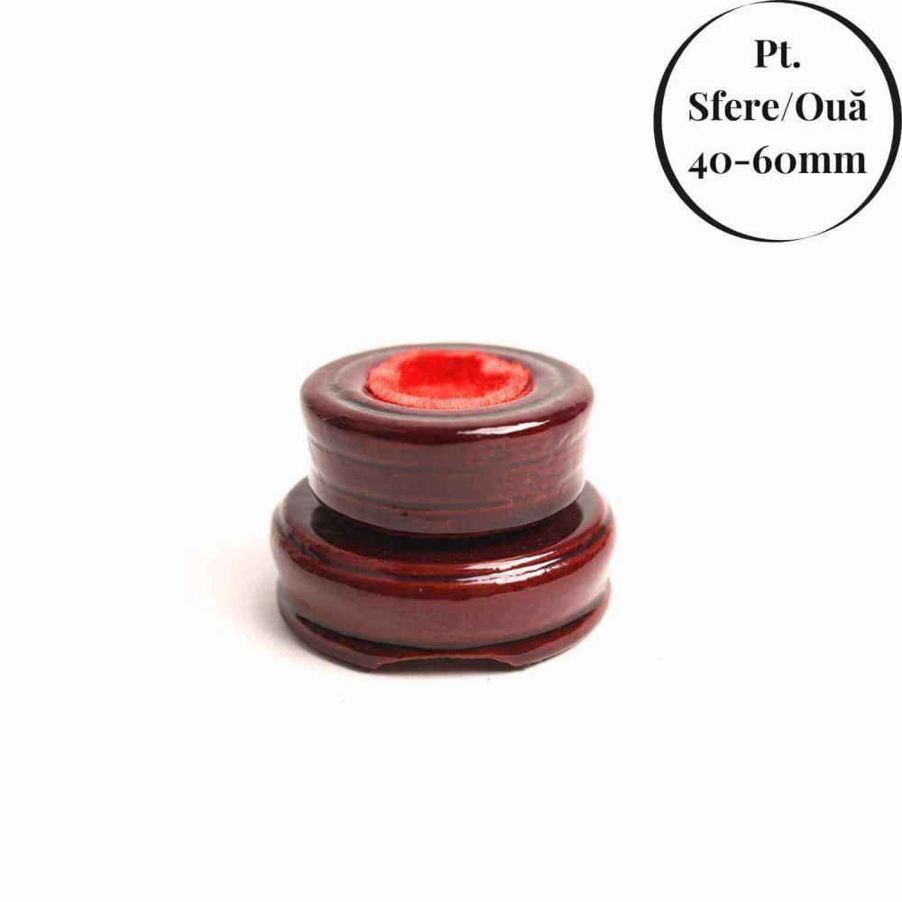 Suport lemn rotativ pentru sfere oua si obiecte sferice– Expunere eleganta si rotativa [1]