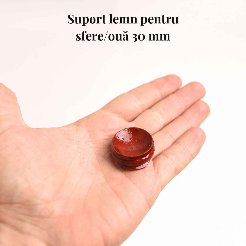 Suport lemn rotativ pentru sfere oua si obiecte sferice– Expunere eleganta si rotativa [7]