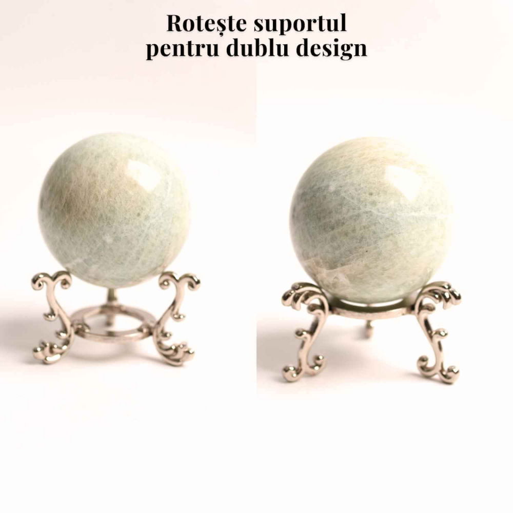 Suport Metalic pentru Sfere, Oua, Pietre – Design Dublu Elegant [2]