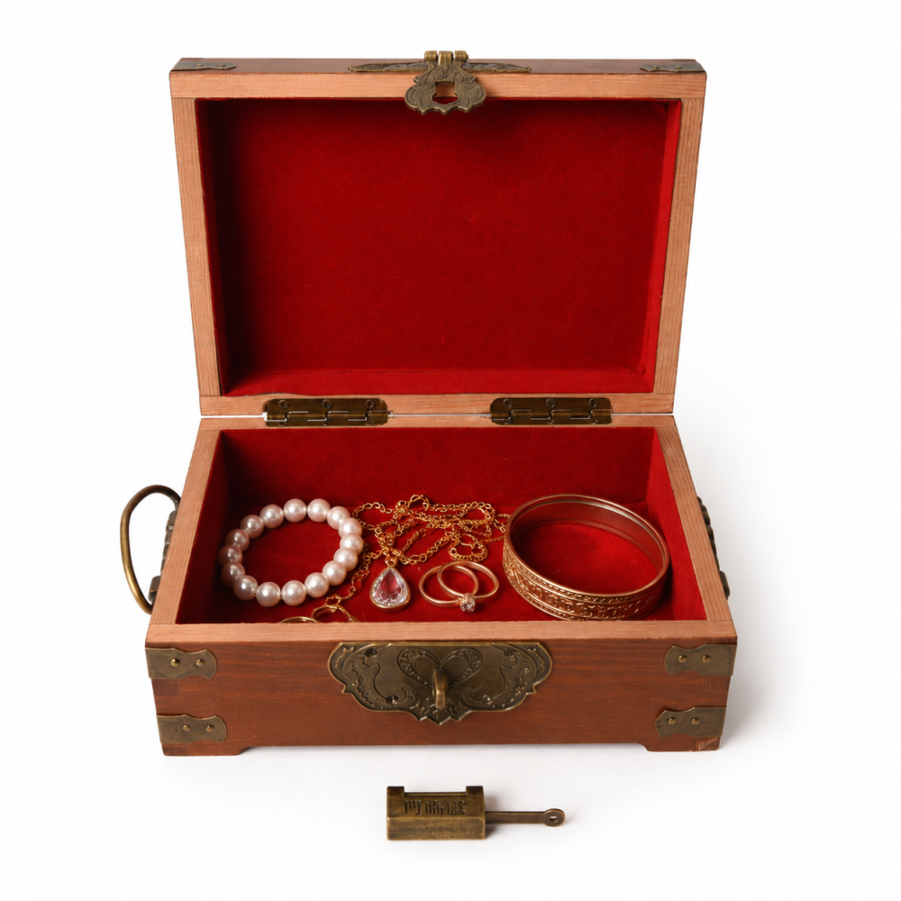 Cutie Vintage Dreptunghiulara pentru Bijuterii si Obiecte de Valoare – Eleganta si Protectie [5]