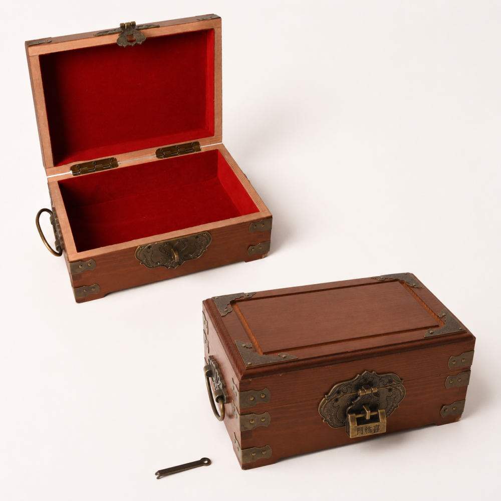 Cutie Vintage Dreptunghiulara pentru Bijuterii si Obiecte de Valoare – Eleganta si Protectie [1]