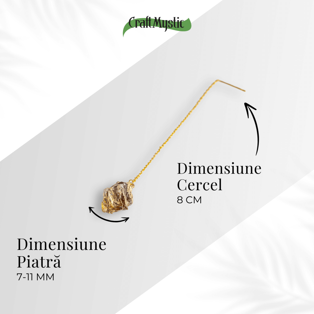 Cercei lungi pentru Vitalitate si Incredere – Piatra Citrin Naturala [4]