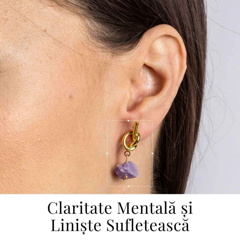Talisman al Claritatii – Cercei cu Ametist si Nod Elegant [2]