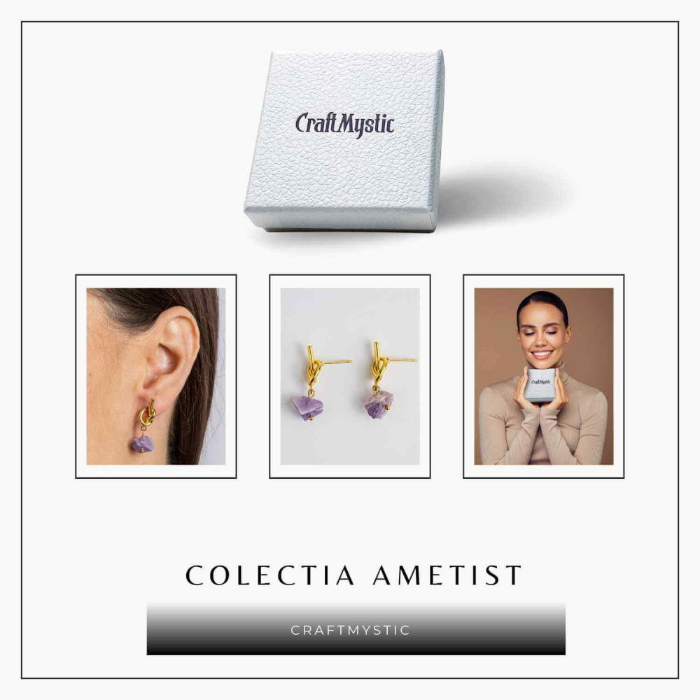 Talisman al Claritatii – Cercei cu Ametist si Nod Elegant [8]