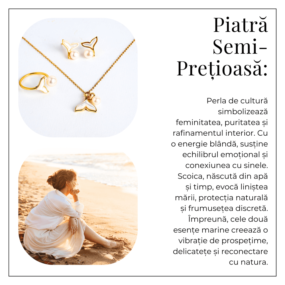 Bijuterii in armonie – Set cu Inel, colier si cercei cu vibe cald si marin [8]