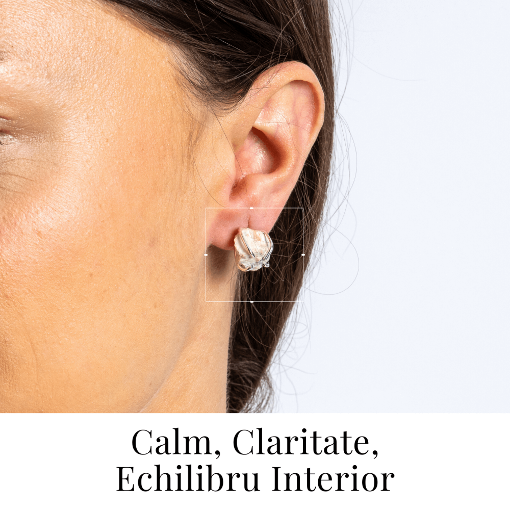 Cercei cu piatra Howlita – Minimalism cu energie linistitoare [2]