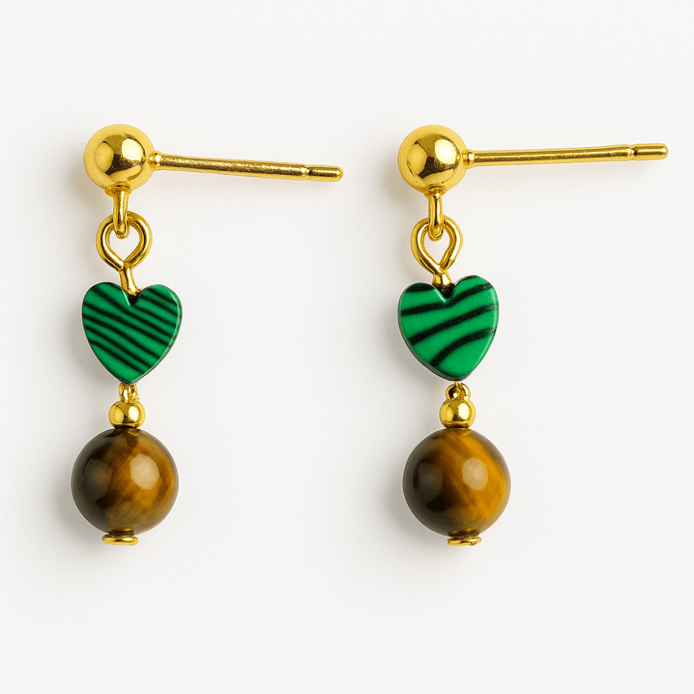 Transformare si Curaj – Cercei cu Malachit si Ochi de Tigru [1]