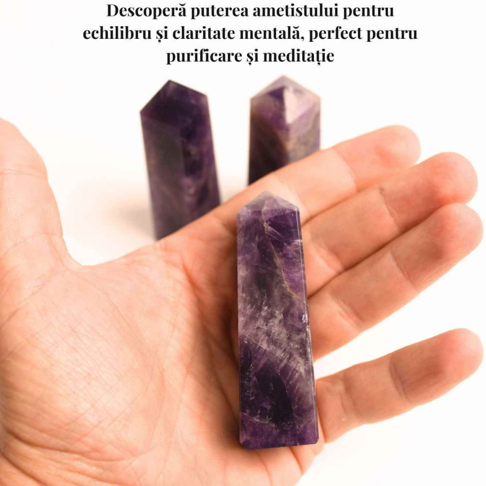 Turn din Ametist cu 4 laturi – Claritate mentala si echilibru spiritual [3]