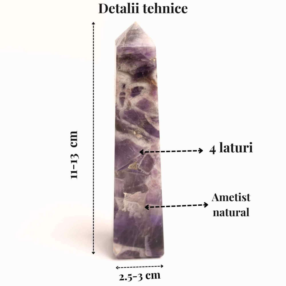 Turn din Ametist cu 4 laturi – Claritate mentala si echilibru spiritual [3]
