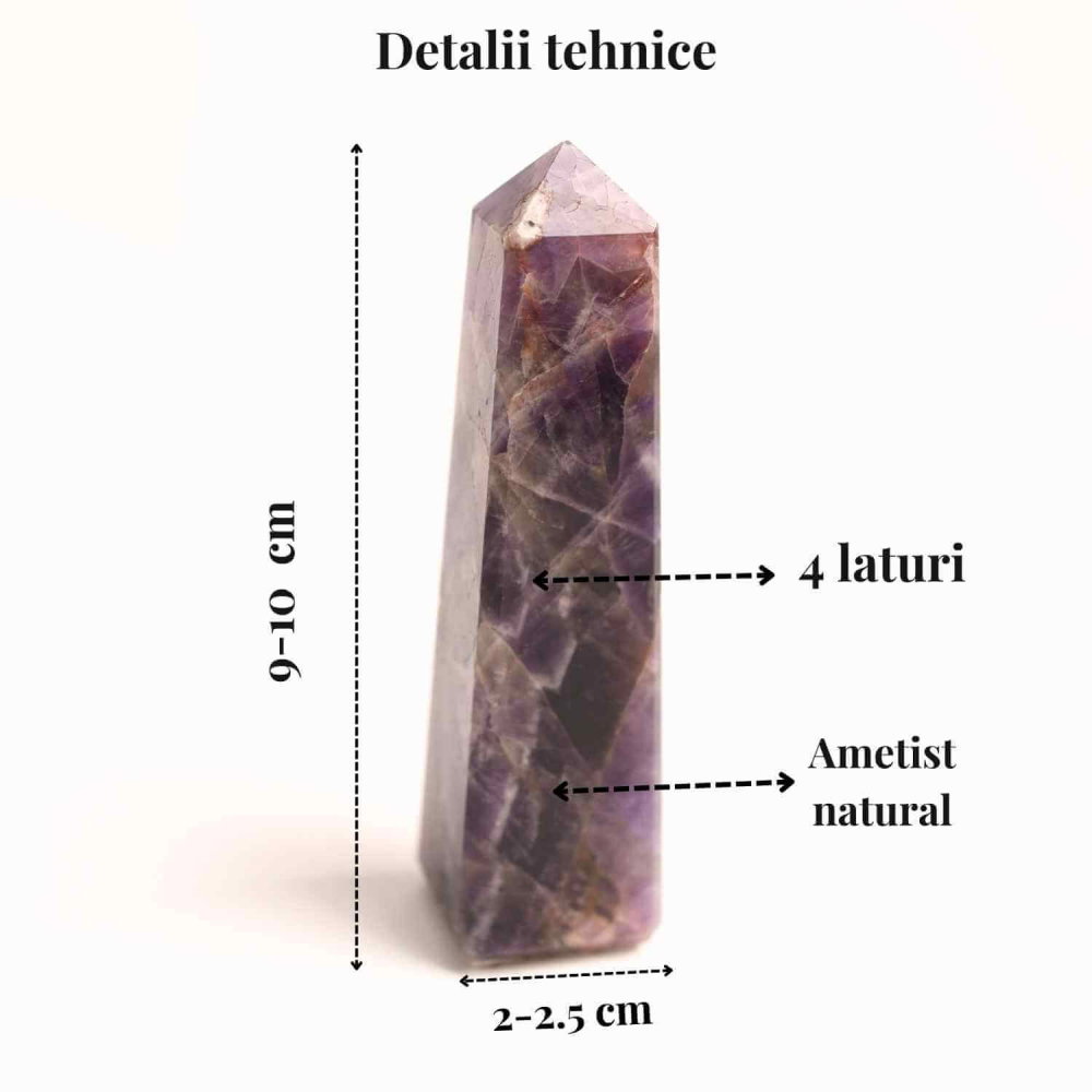 Turn din Ametist cu 4 laturi – Claritate mentala si echilibru spiritual [3]