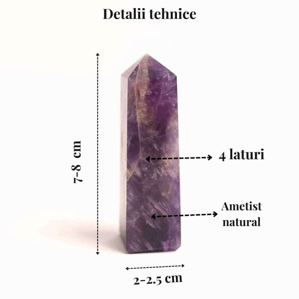 Turn din Ametist cu 4 laturi – Claritate mentala si echilibru spiritual [4]