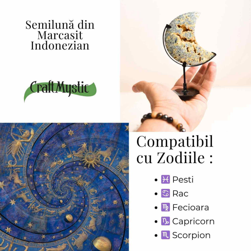 Semiluna Marcasit Indonezian – Cristal pentru claritate si introspectie [4]
