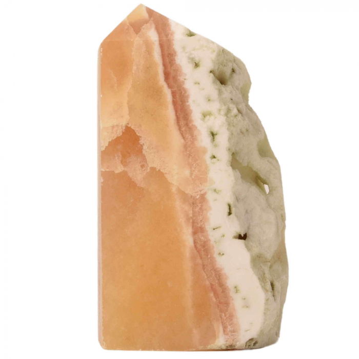 Turn cristal natural Calcit Portocaliu 12-15 cm - Proprietati de echilibrare emotionala, imbunatatire a starii de spirit si stimulare a creativitatii [1]