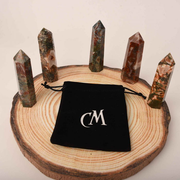 Turn din cristal natural unicat Carneol Agat 9-10 cm - Echilibru emotional, imbunatateste concentrarea [5]