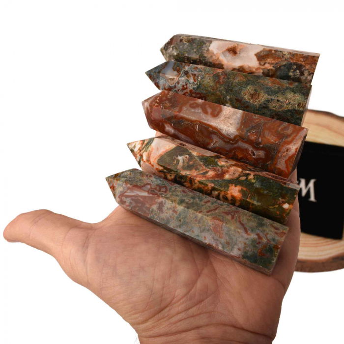 Turn din cristal natural unicat Carneol Agat 9-10 cm - Echilibru emotional, imbunatateste concentrarea [4]