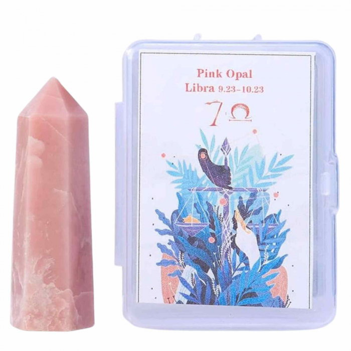 Varf de Cristal 6 cm pentru cele 12 zodii - Pietre semipretioase specifice zodiei - Un cadou deosebit [1]