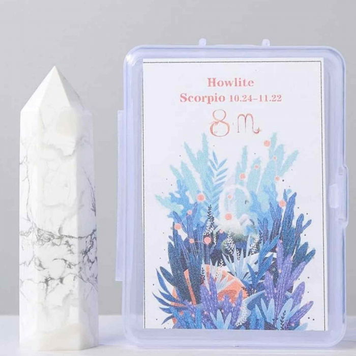 Varf de Cristal 6 cm pentru cele 12 zodii - Pietre semipretioase specifice zodiei - Un cadou deosebit [1]