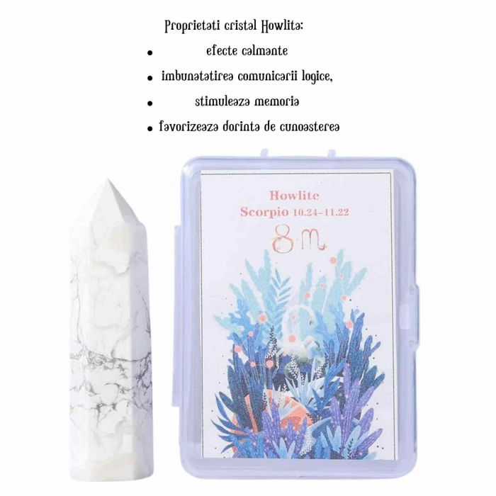 Varf de Cristal 6 cm pentru cele 12 zodii - Pietre semipretioase specifice zodiei - Un cadou deosebit [3]