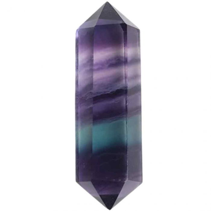 Obelisc de cristal natural Fluorita dublu varf 9-10 cm Cristalul lustruit pentru concentrare, curatarea energiei si echilibrarea chakrei celui de-al Treilea Ochi [1]