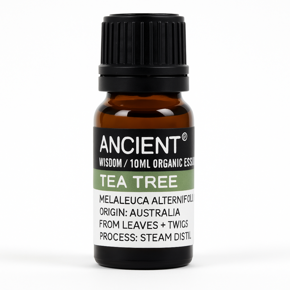 Ulei esential organic Tea Tree 10 ml (Melaleuca alternifolia) – purifiant pentru difuzor, ten si scalp (diluat) [1]