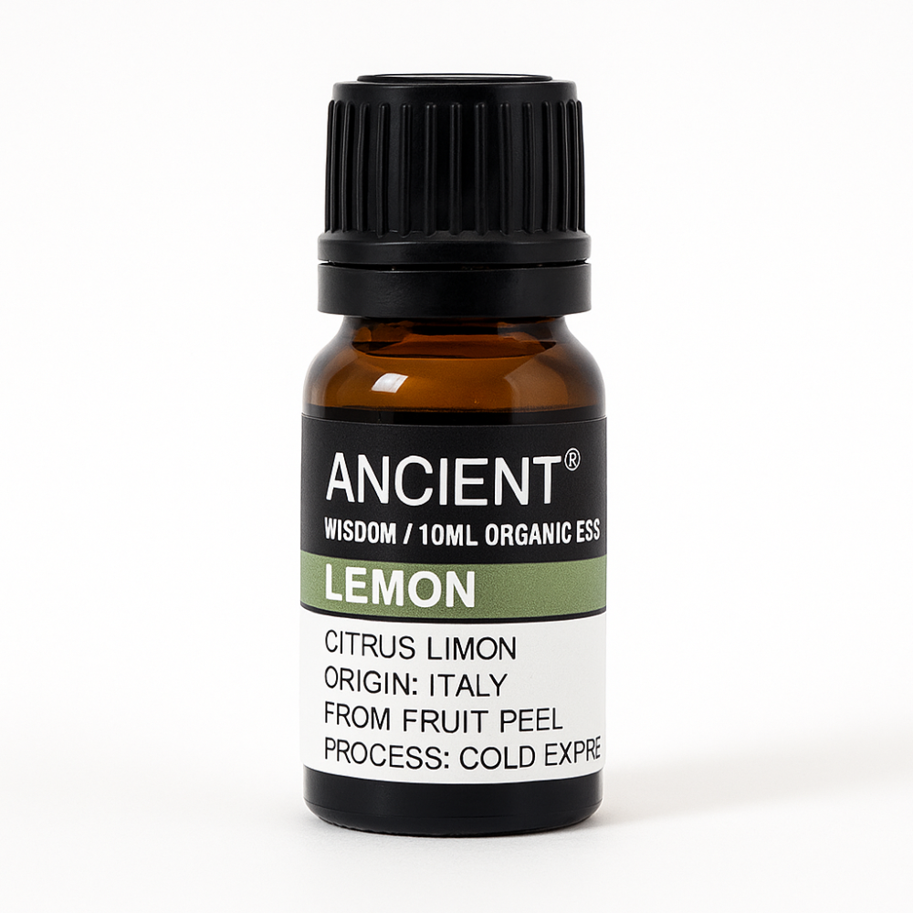 Ulei esential organic Lemon 10 ml (Citrus limon) – proaspat, purificator, pentru difuzor & curatenie naturala [1]