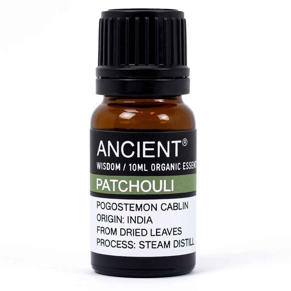 Ulei esential organic Patchouli 10 ml (Pogostemon cablin) – aroma orientala, pentru difuzor, parfumare & masaj (diluat) [1]