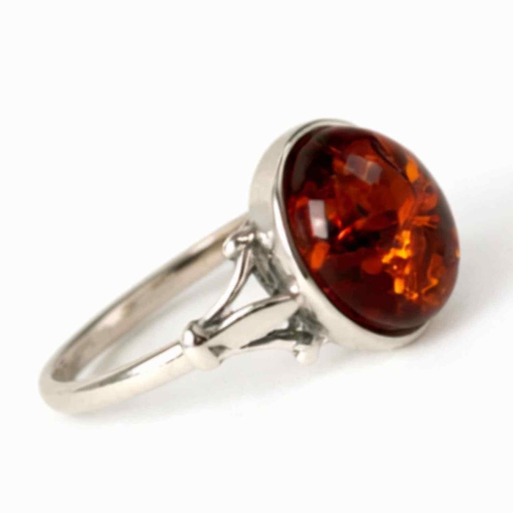 Inel din Argint 925 cu Chihlimbar Natural – Eleganta Calda si Echilibru [1]