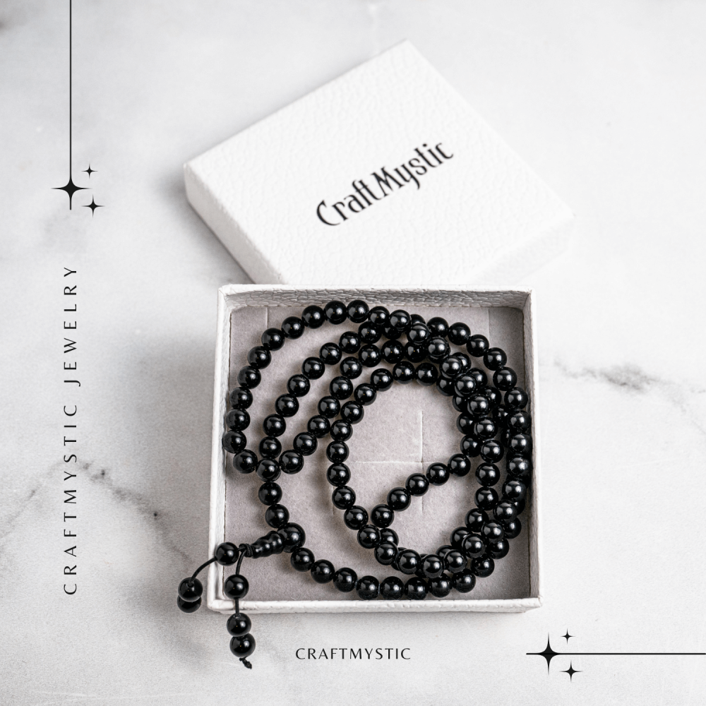 Protectie si Claritate – Colier cu Obsidian si Ciucure Boho [8]