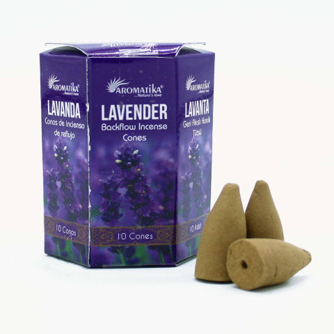 10 Conuri Aromatika Backflow Incense – Lavender [0]