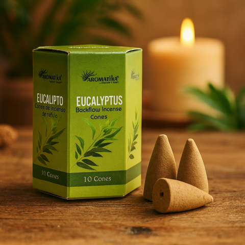 Aromatika Backflow Eucalyptus – Conuri Parfumate, 10 buc – CraftMystic [2]