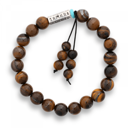 Creativitate si Inspiratie - Bratara Elastica cu Margele 6mm din Pietre Semipretioase Ochi de Tigru, Tucurasi si Pandativ