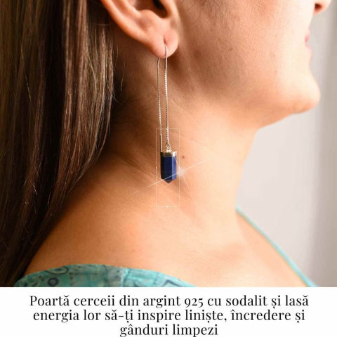 Cercei lungi din argint 925 cu sodalit – Liniste si claritate [1]