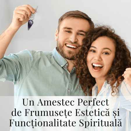 Pendul de Radiestezie cu Varf de Ametist Natural 45 mm [7]