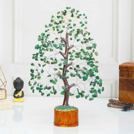 Arbore 25 cm cu pietricele semipretioase din Aventurin Verde - Copacel Terapeutic pentru Echilibru si Bunastare - Decor Feng Shui pentru Acasa si Birou - Cadou pentru Noroc si Prosperitate [5]