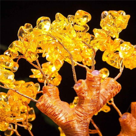Bonsai cu cristale naturale citrin, supranumit "copacul banilor" - Copacelul cu inaltimea de 25 cm reprezinta cadoul perfect pentru prosperitate, succes, energie pozitiva [3]