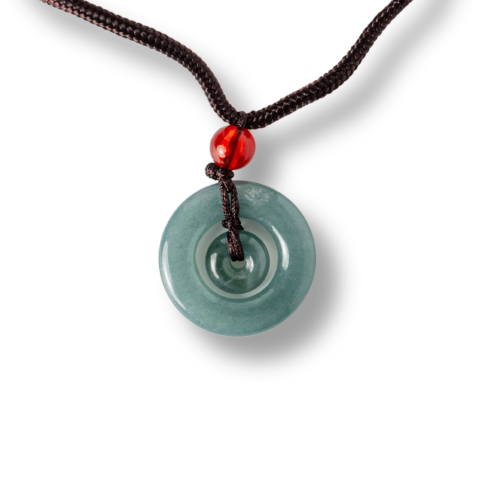 Liniste si Protectie – Colier Talisman Peace Lock din Jad Albastru de Guatemala [8]