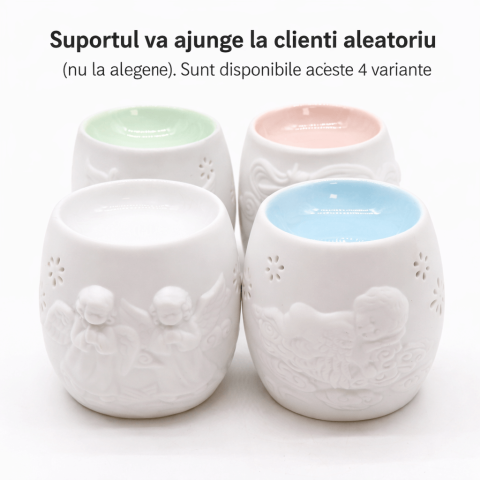 Suport Aromaterapie din Ceramica cu Inger – Lumina Calda si Armonie [3]