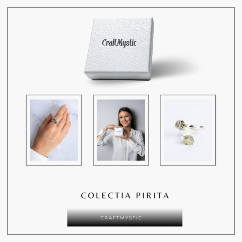 Atrage succesul si blocheaza negativitatea – Inel dublu Pirita in forma naturala [7]