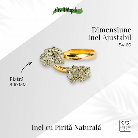 Putere in forma pura – Inel dublu cu pirita pentru protectie si motivare [3]