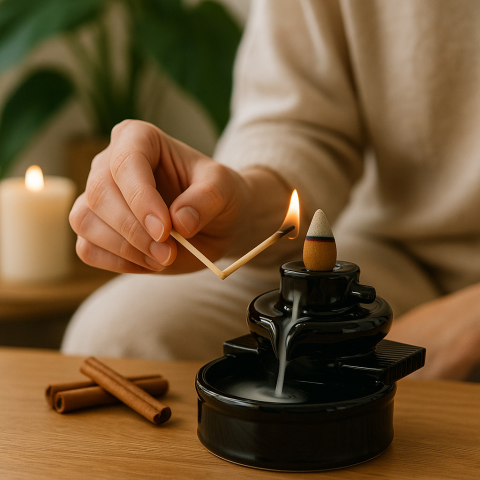 Suport pentru Conuri Backflow Zen Flow – Design Minimalist [1]