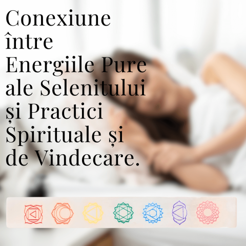 Bagheta de Selenit cu Semnele Chakrelor Color - Incarcare si Curatare Cristale [7]