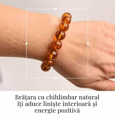 Bratara elastica 12 mm Chihlimbar – Energie si protectie naturala [1]