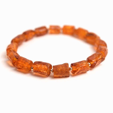 Bratara cu margele ovale 13mm de chihlimbar – Protectie si energie [0]