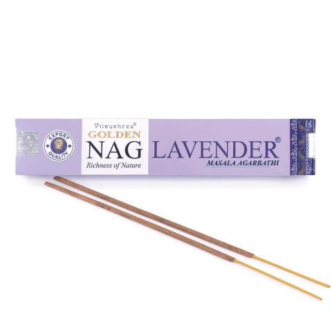 Palo Santo, Salvie și Bețișoare - Betisoare Parfumate Golden Nag Lavender – Aromaterapie, Linsite, Purificare Energetica