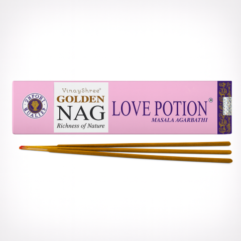 Palo Santo, Salvie și Bețișoare - Betisoare Parfumate Golden Nag Love Potion – Aroma Atracției, Magiei si Conexiunii